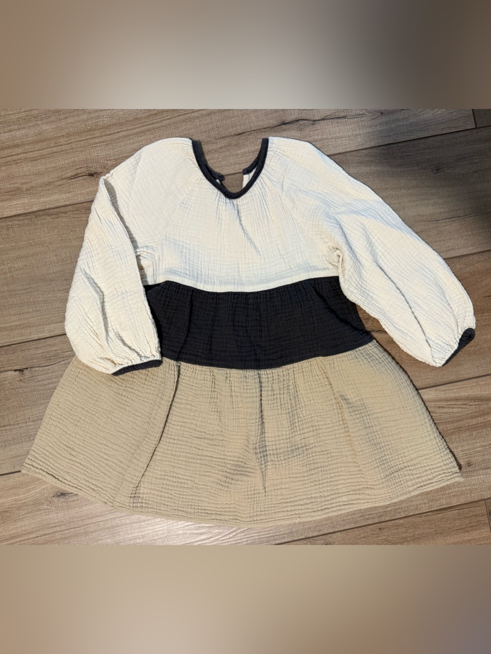 Zara Girls Colorblock Gauze Dress 5-6 Years